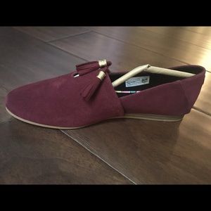 Toms Burgundy Suede shoes
